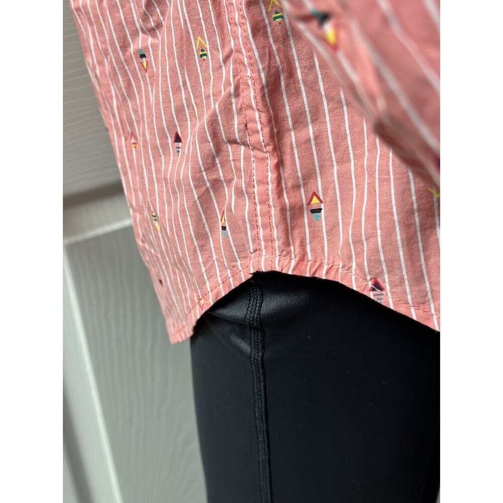 Gap Boyfriend Popover Shirt With Multi Color Arrows Print Size S Small - Picture 8 of 13